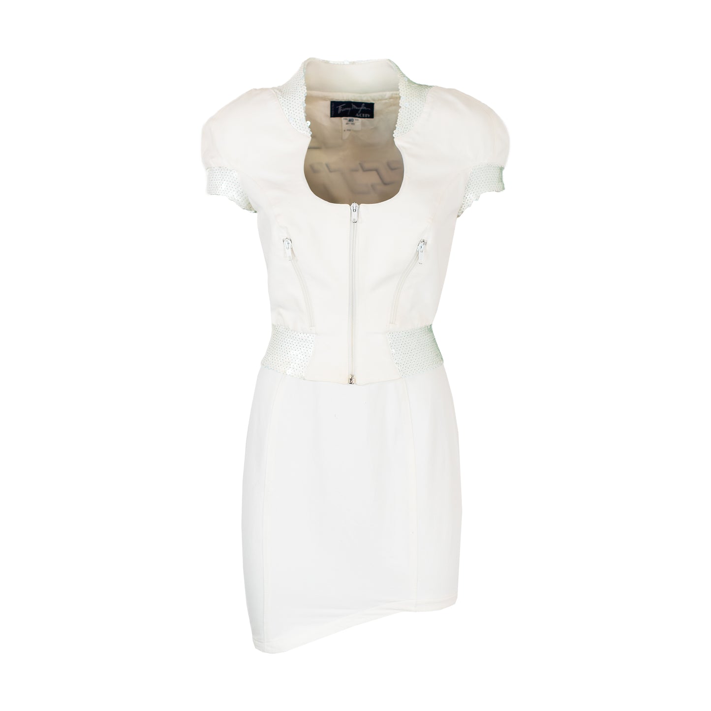 90’s White Structured Jacket and Skirt Set