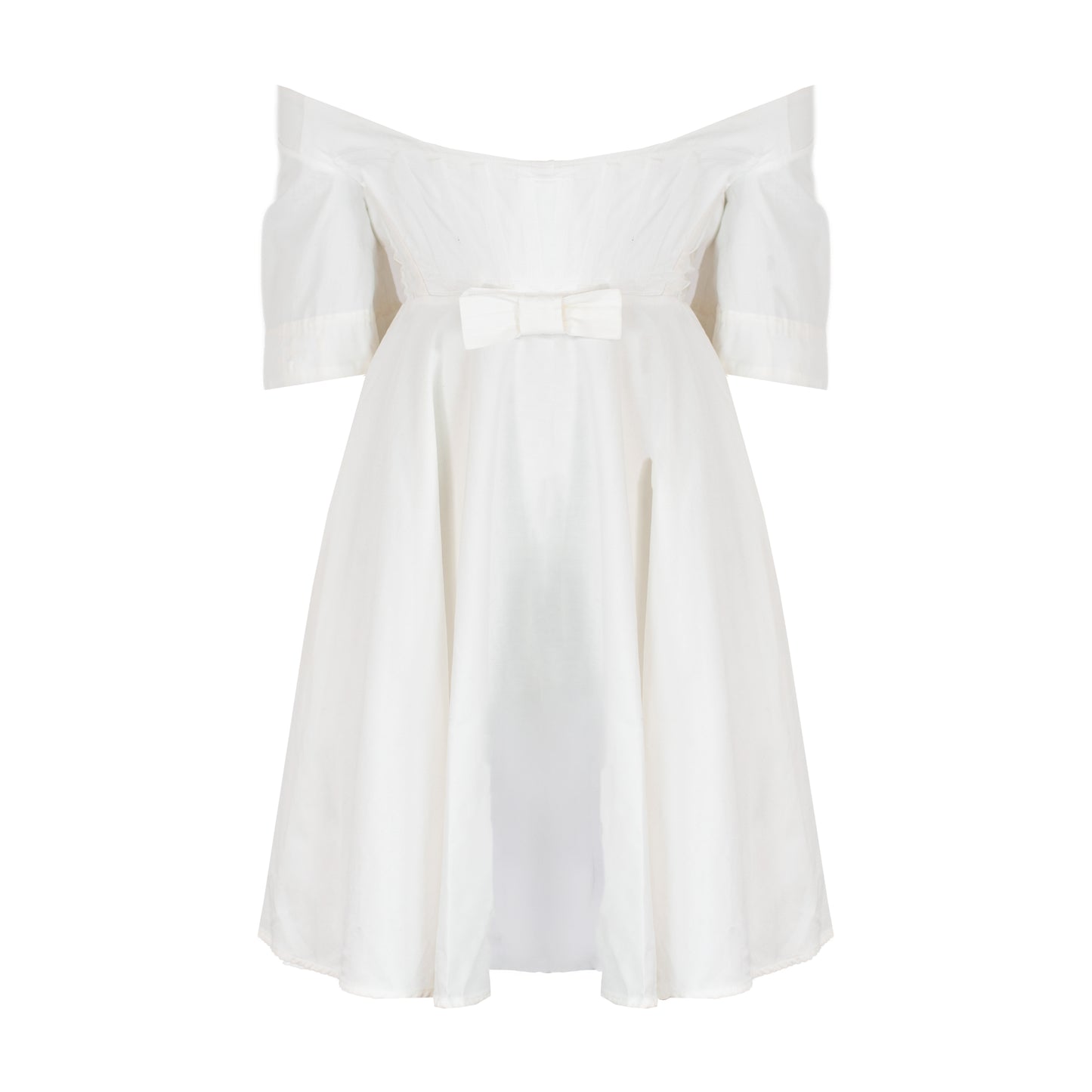 SS 1994 White Cotton Dress with Built-in Corset