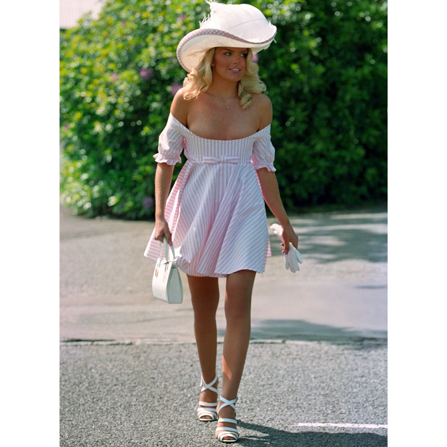 SS 1994 White Cotton Dress with Built-in Corset