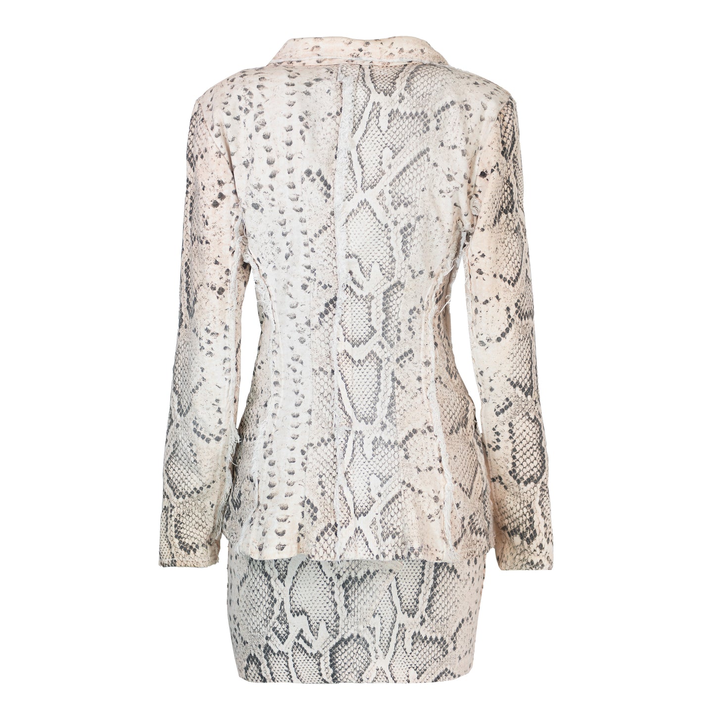 SS 1998 Snake Print Blazer and Skirt Set