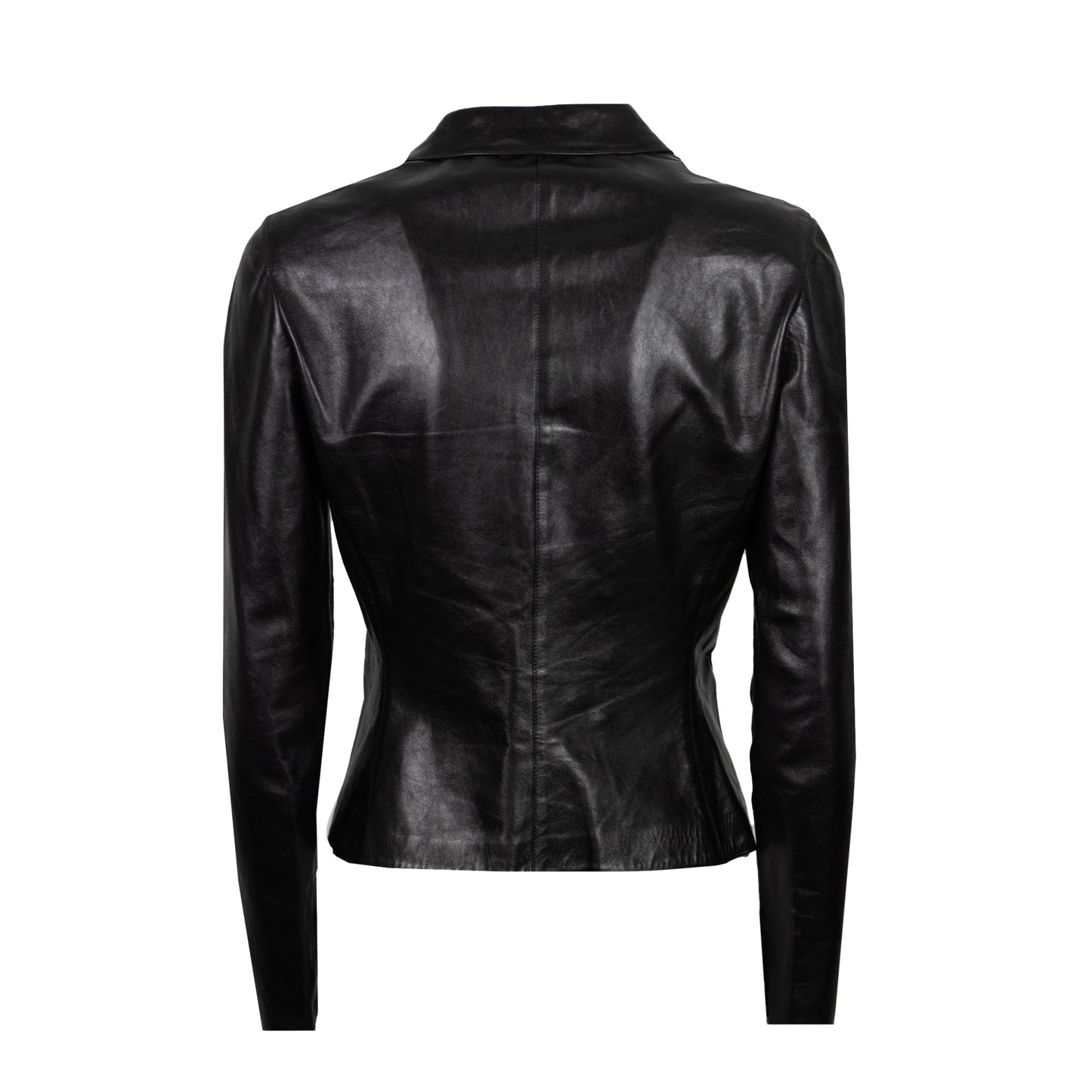 SS 2000 Tom Ford Leather Black Blazer