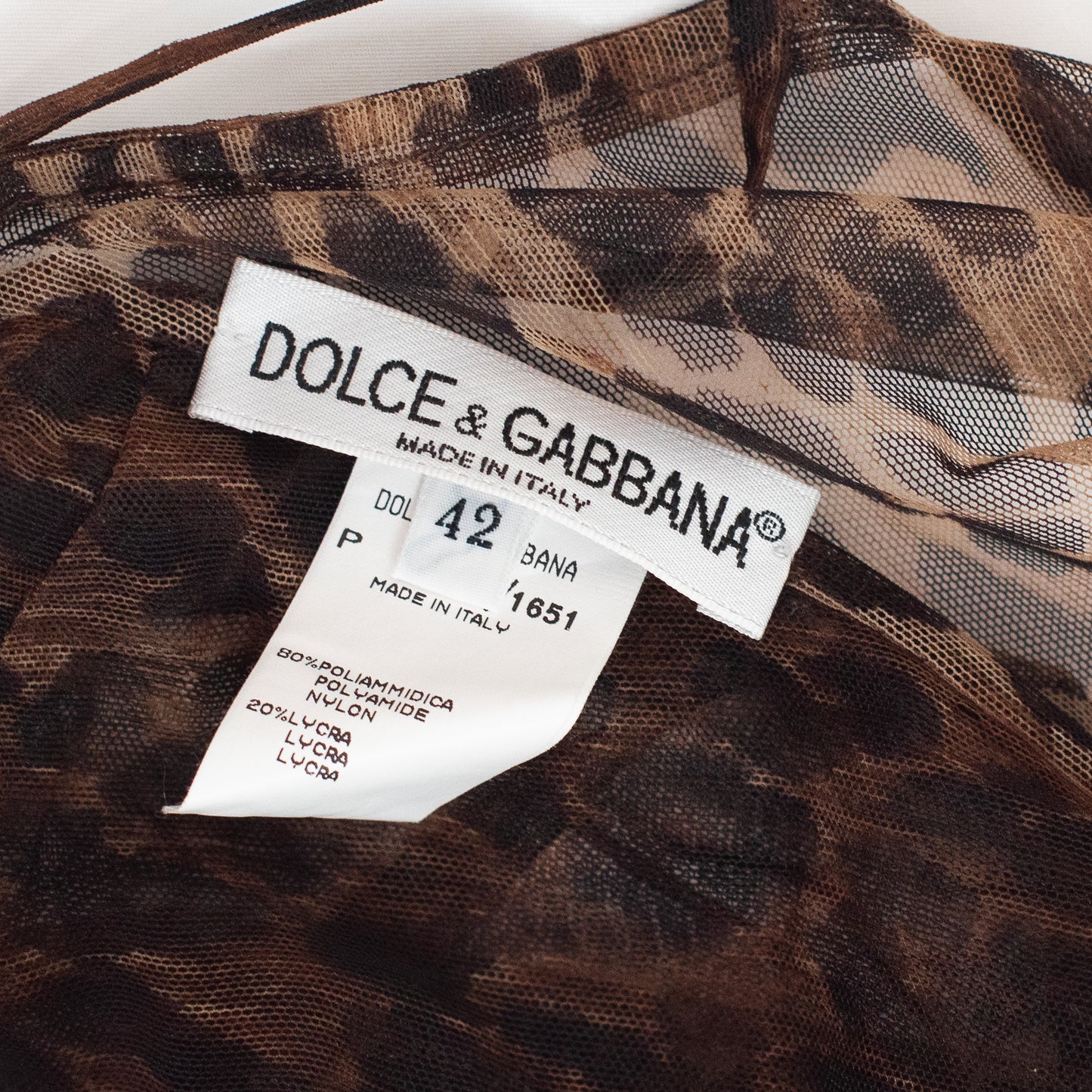 FW 1997 Leopard Mesh Dress