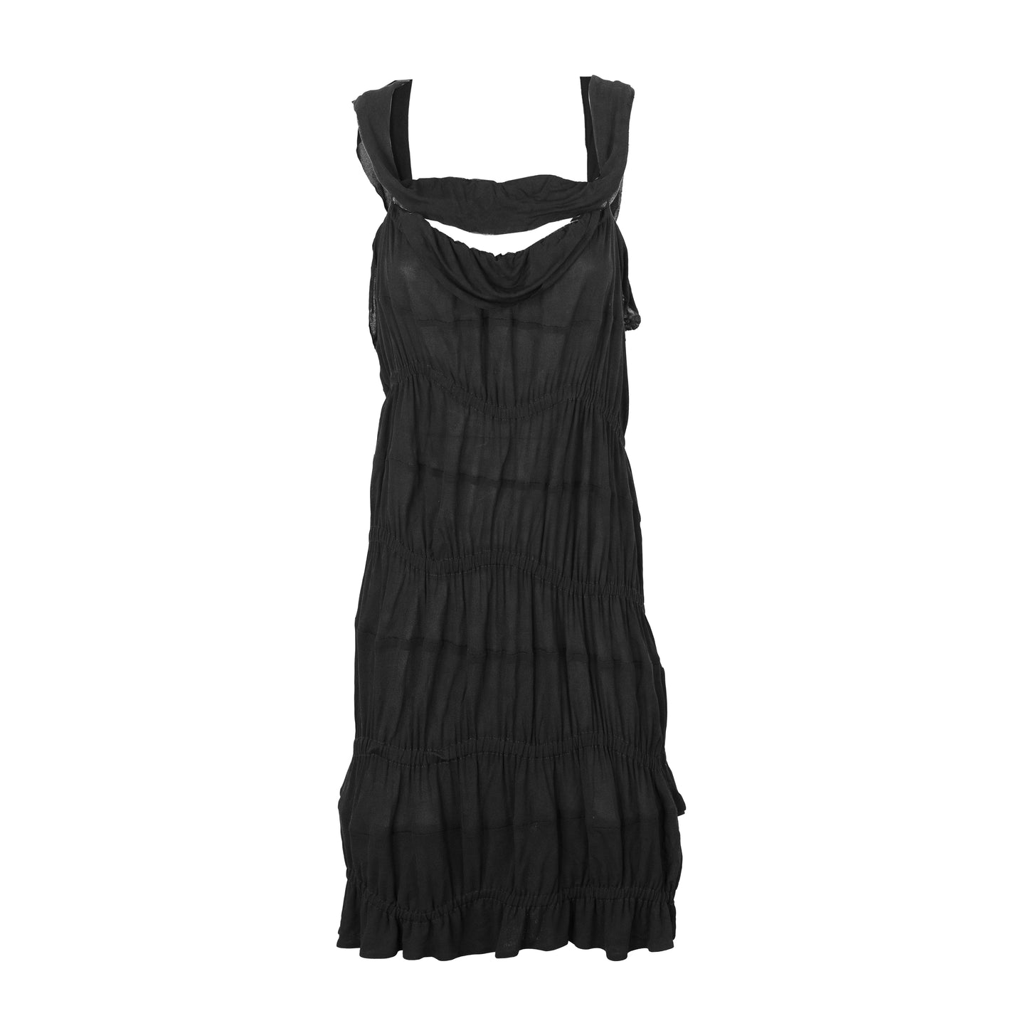 FW 2001 Black Ruffle Dress