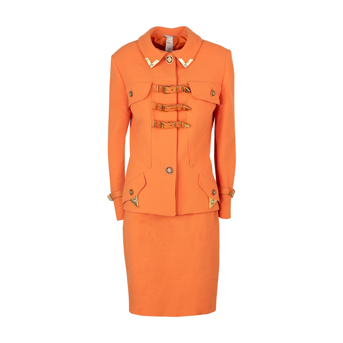 FW 1992 Orange Bondage Tailleur