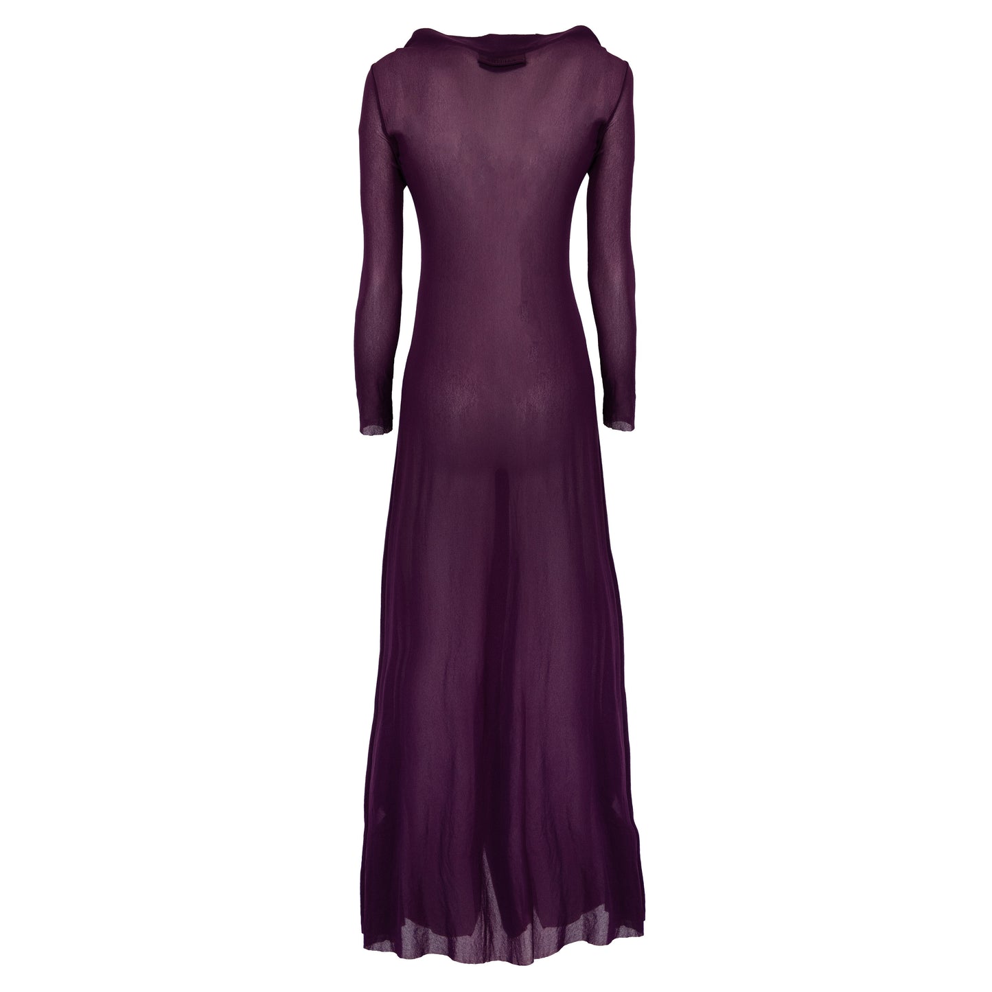 SS 1999 Purple Maxi Cardigan Mesh Dress
