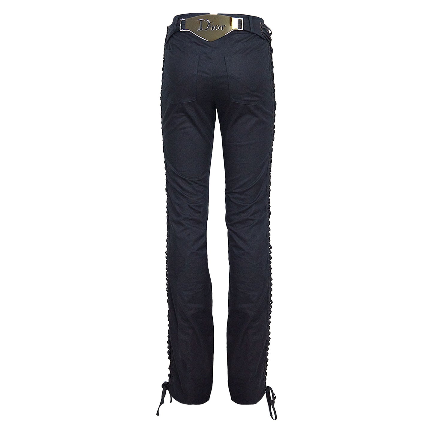 FW 2002 Embellished Plate Logo Pants
