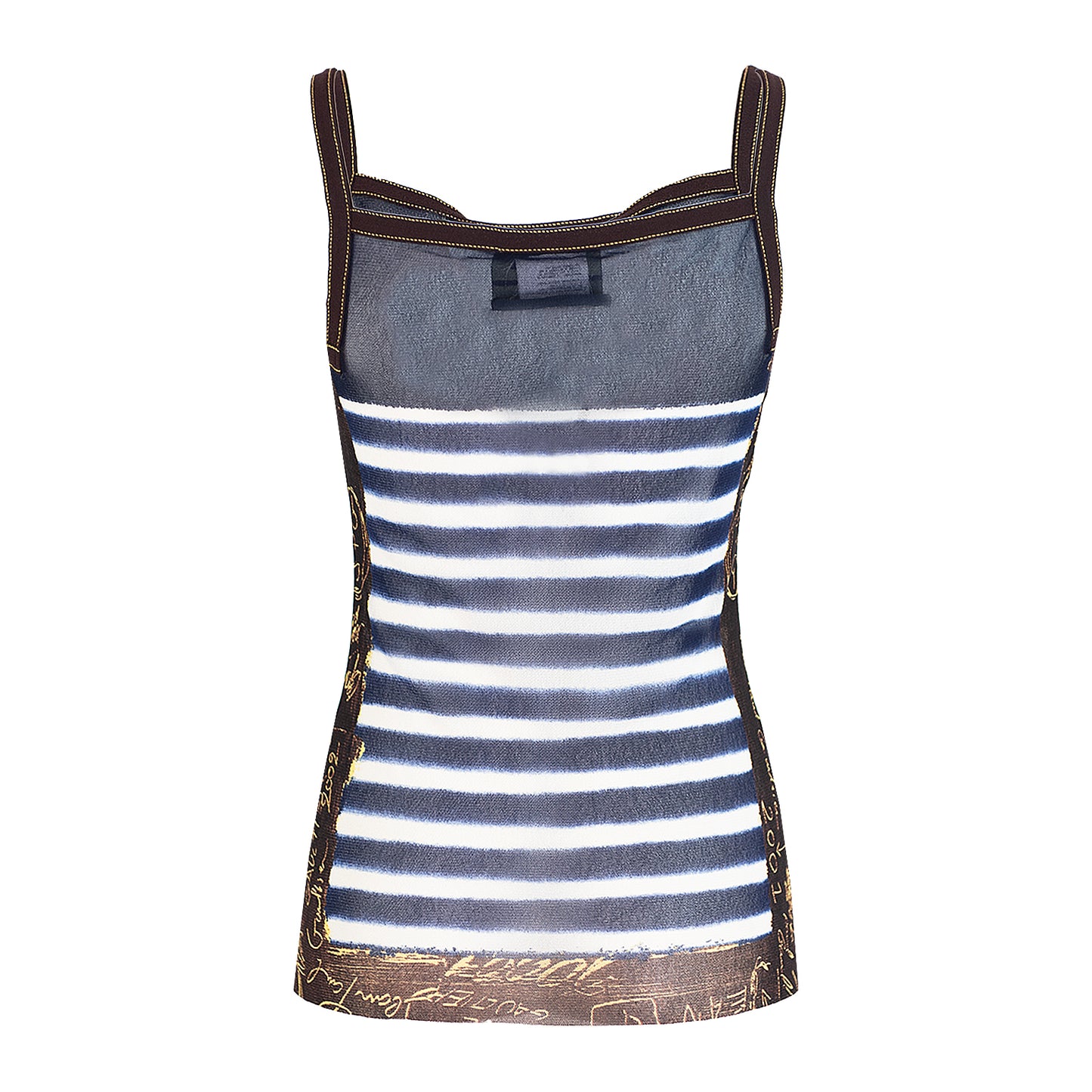 SS 2001 Stripes Mesh Top