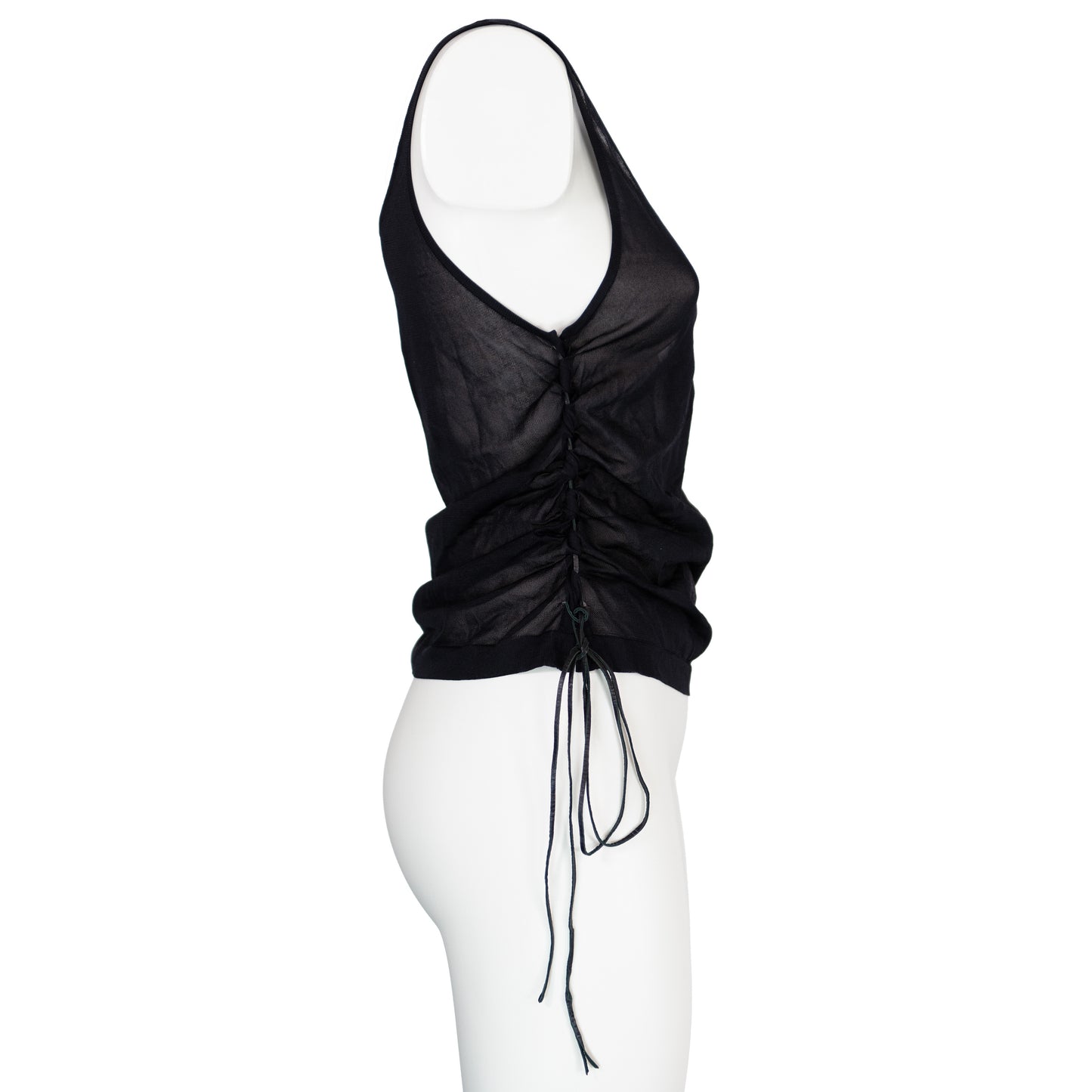 SS 2002 Silk Top with Leather Laces