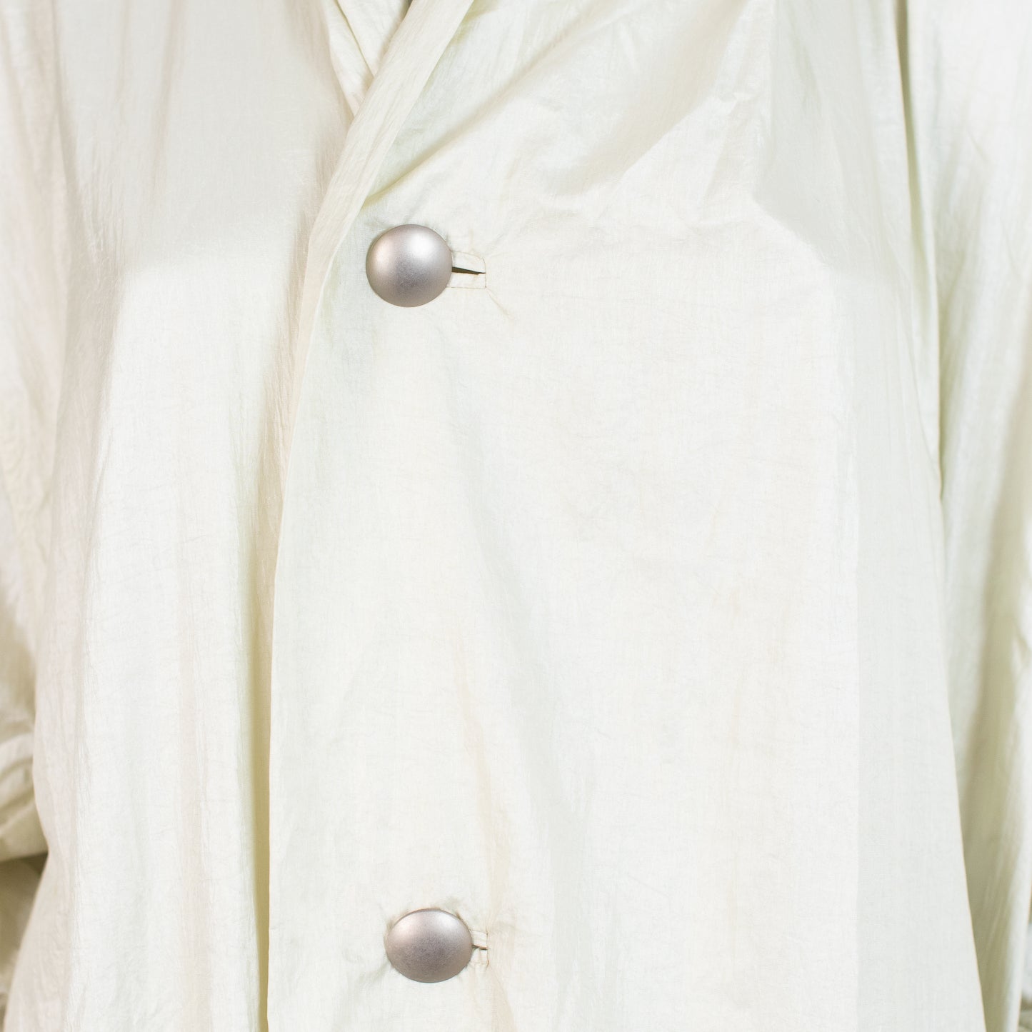 80's Off White Nylon Trench