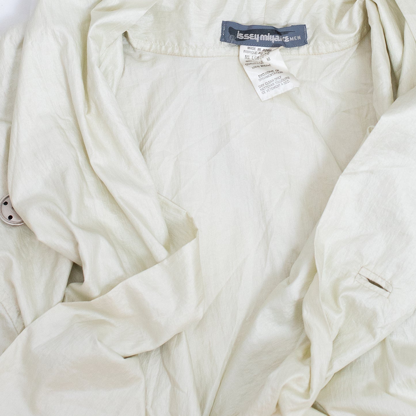 80's Off White Nylon Trench