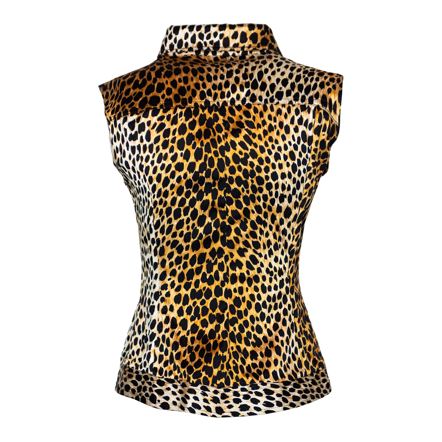 SS 1996 Leopard Silk Corset Shirt