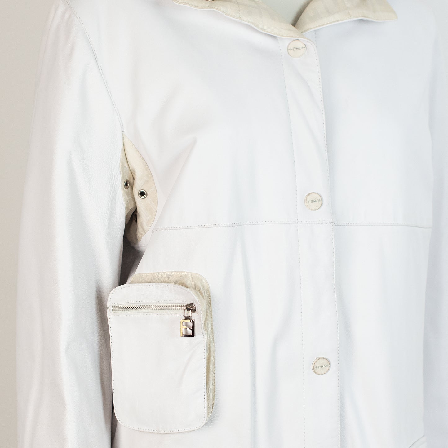 00's Reversible Leather Utility Coat and Zucca Mesh
