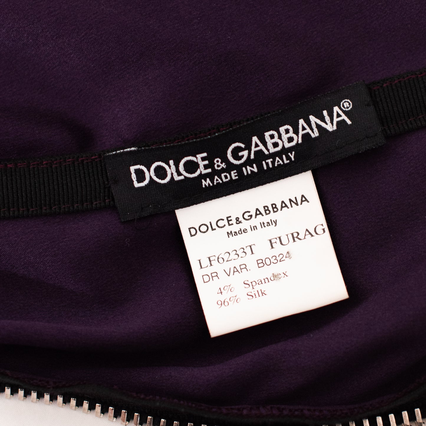 FW 2001 Aubergine Silk Dress Corset