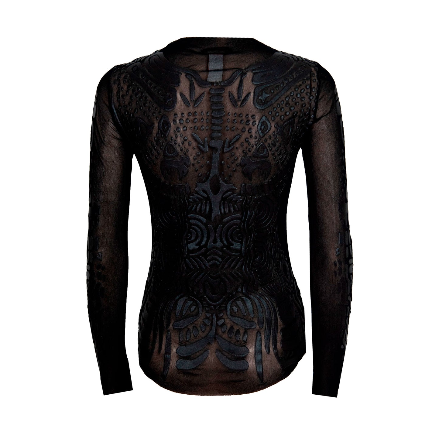SS 1996 Trompe-l'œil Black Mesh Top