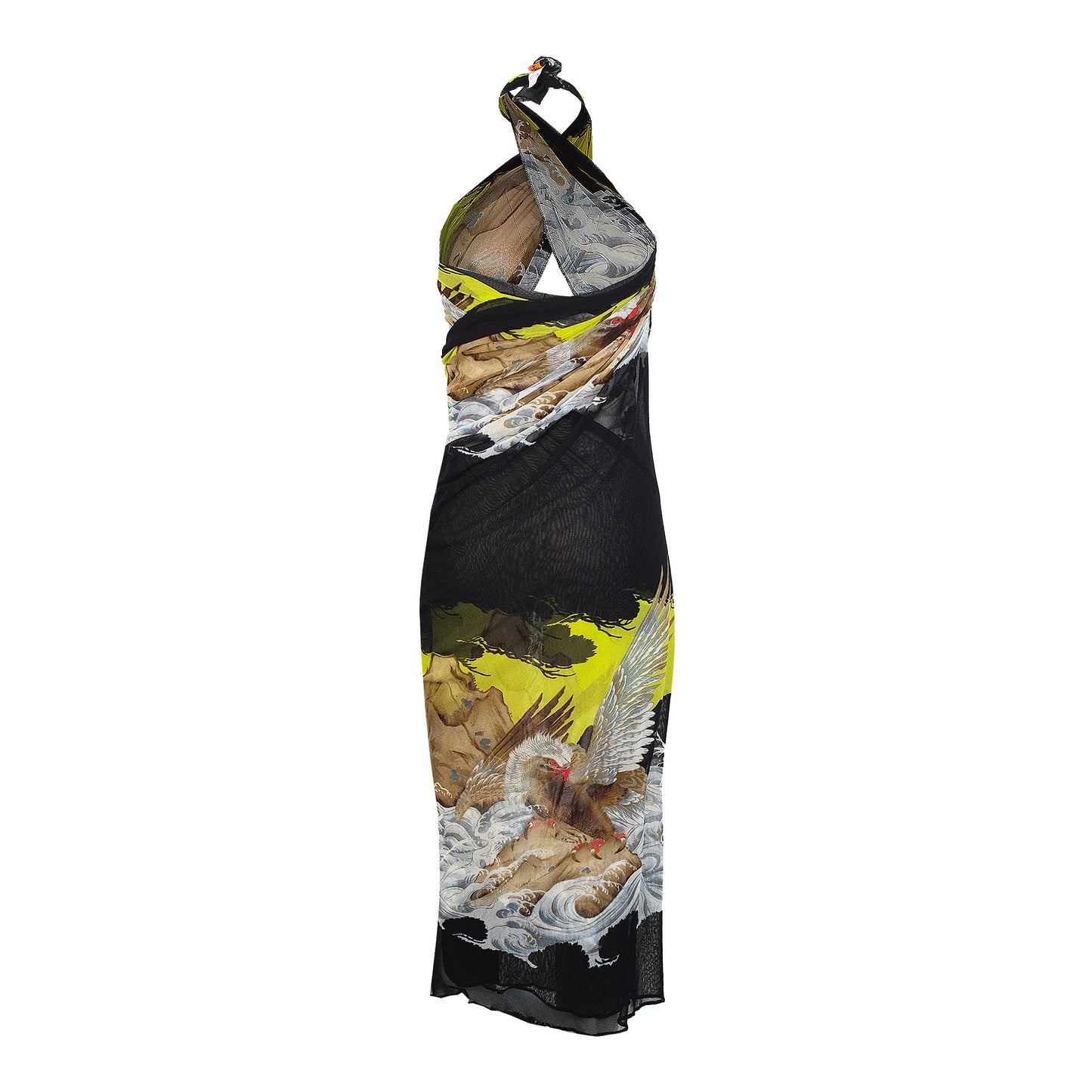 90's Eagle Maxi Foulard Dress