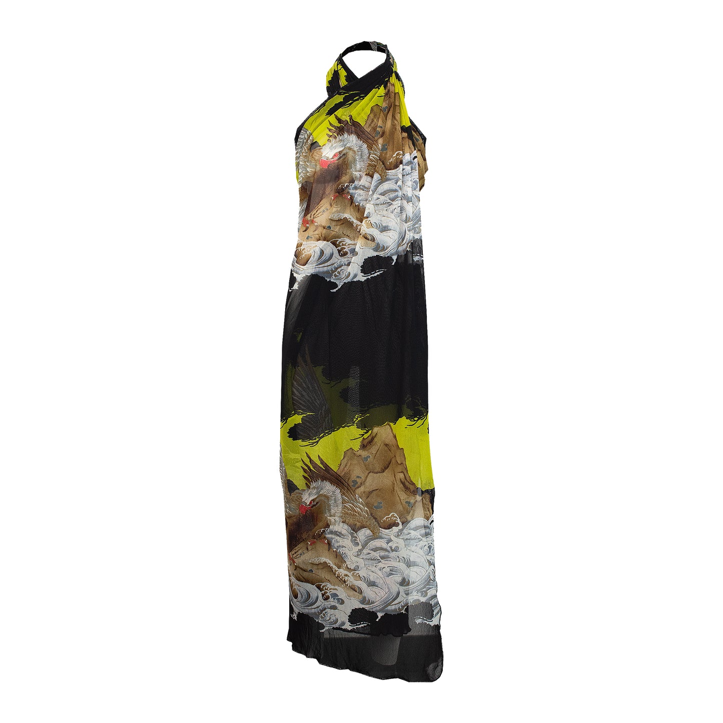 90's Eagle Maxi Foulard Dress