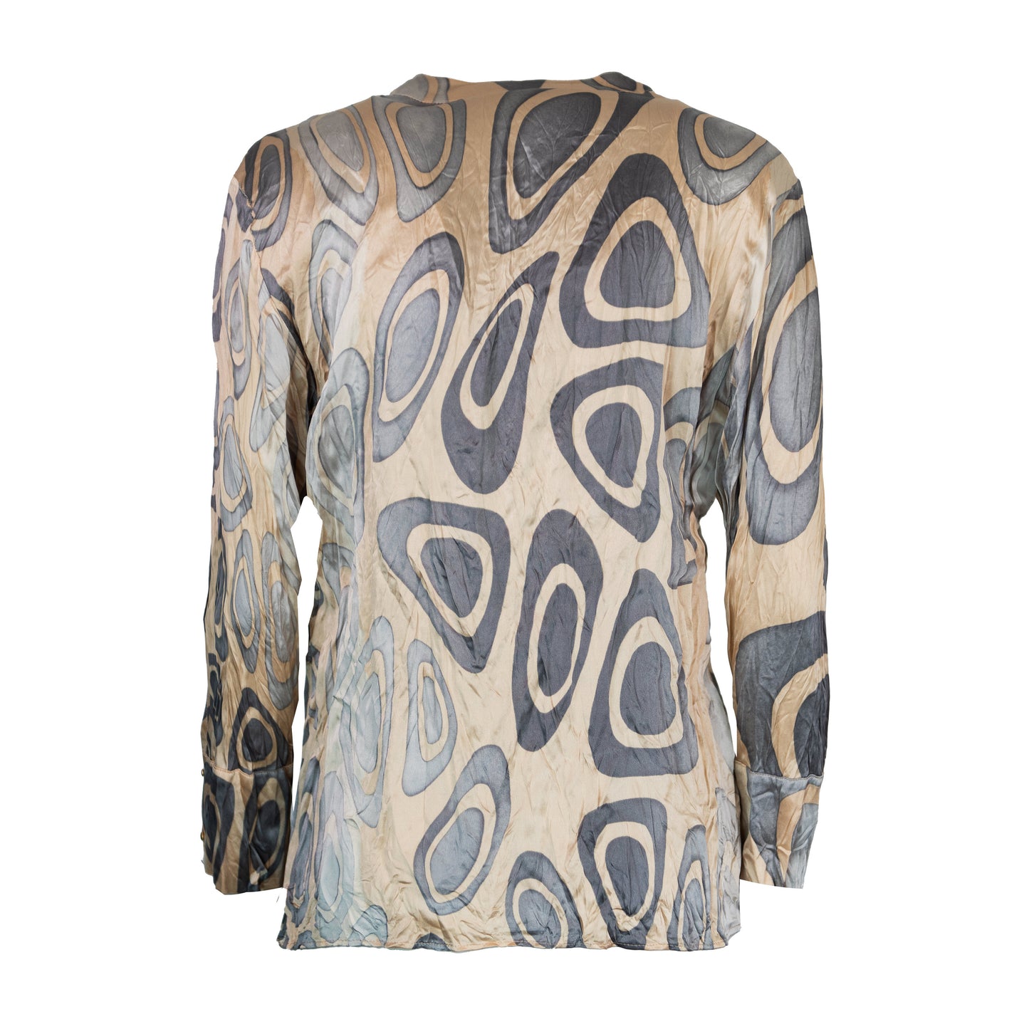 SS 2001 Silk Beige and Grey Shirt