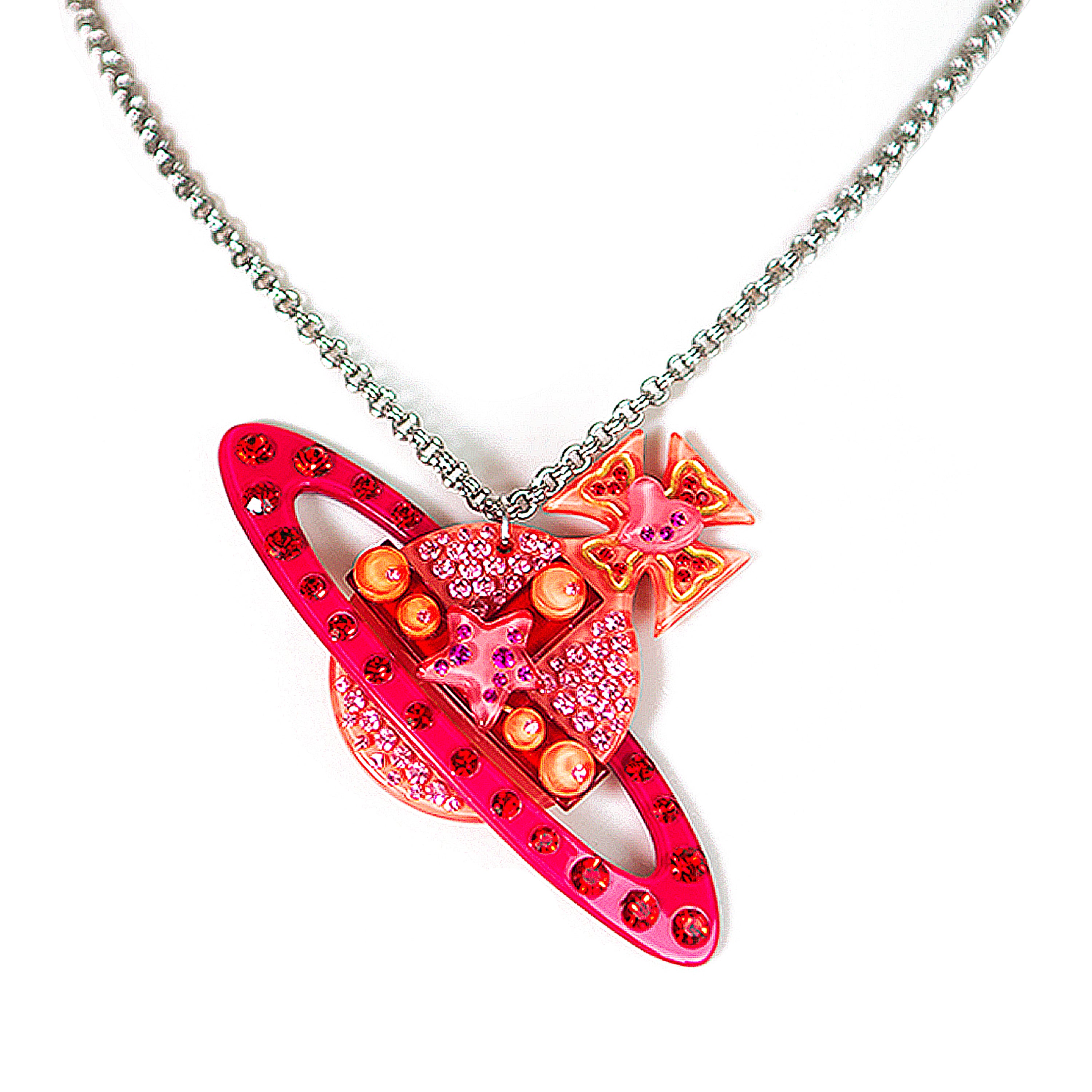 Vivienne Westwood Spring 2016 Pink Orb Necklace – Furora
