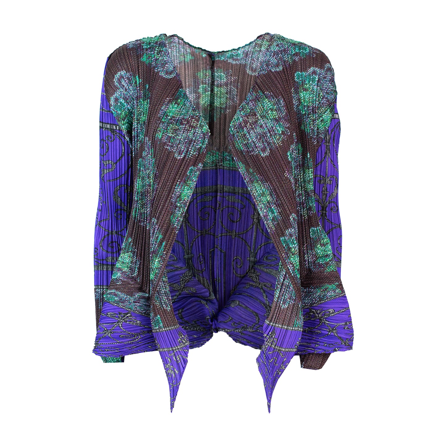FW 2005 Rare Print Plisse Jacket