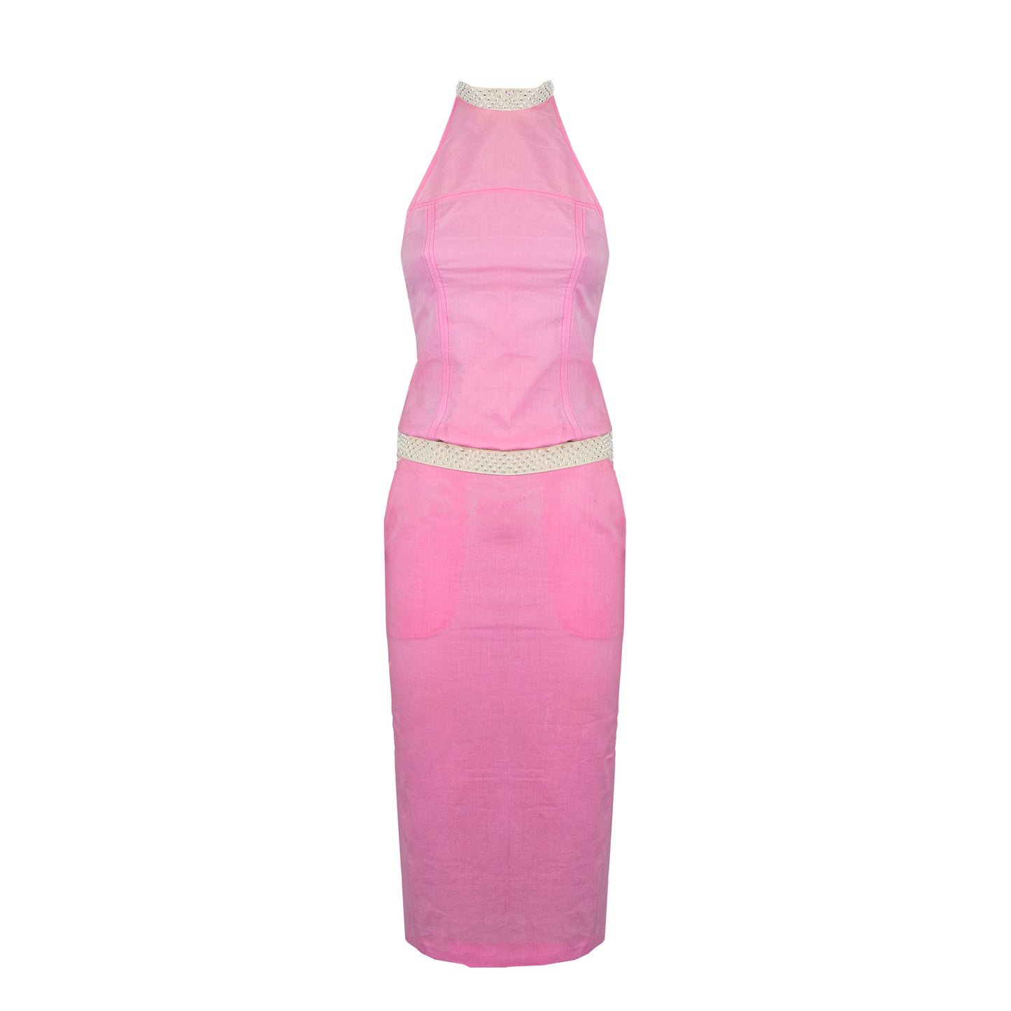 SS 2000 Pink Cotton Two-Piece Set