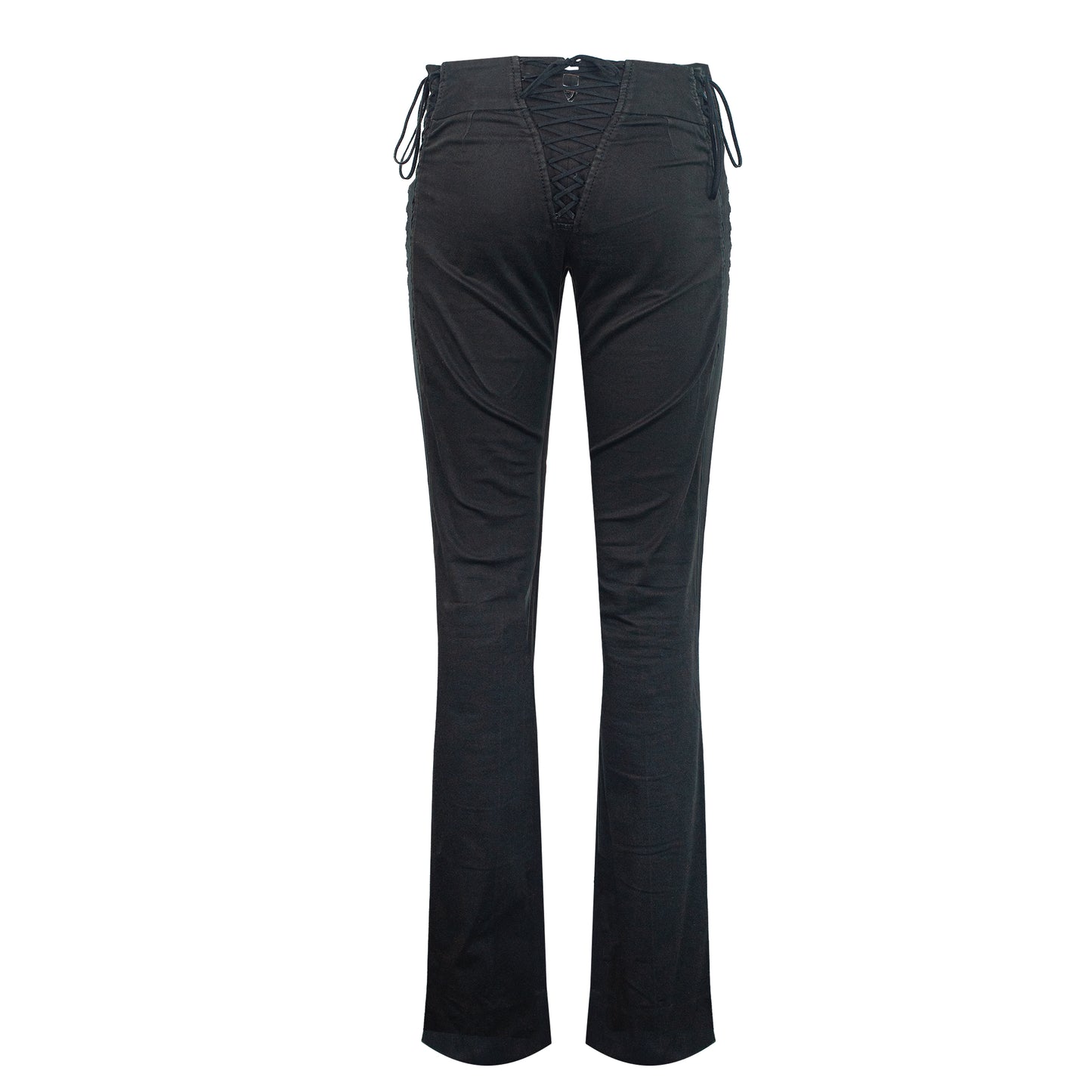 SS 2003 Bondage Lace-Up Black Pants