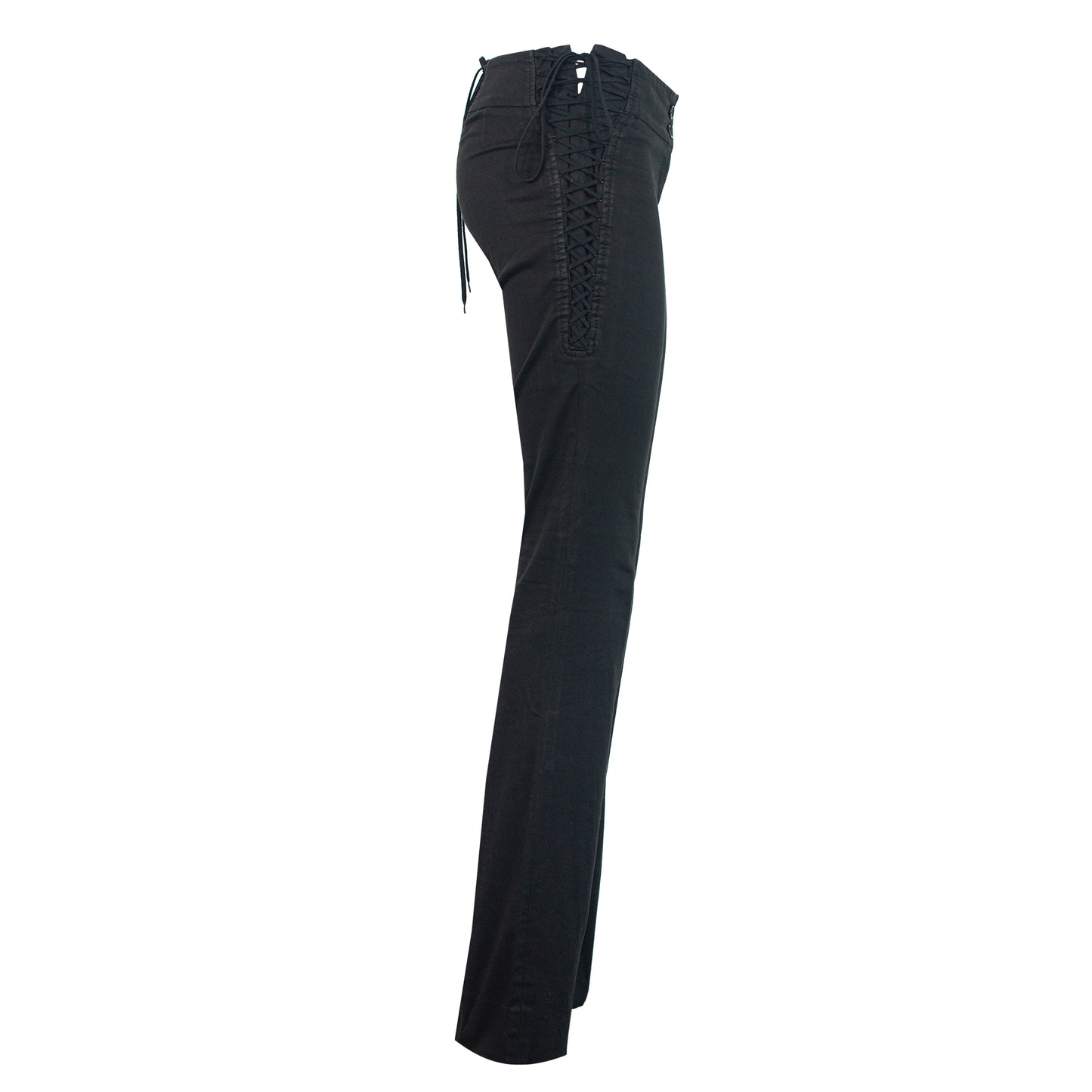 SS 2003 Bondage Lace-Up Black Pants