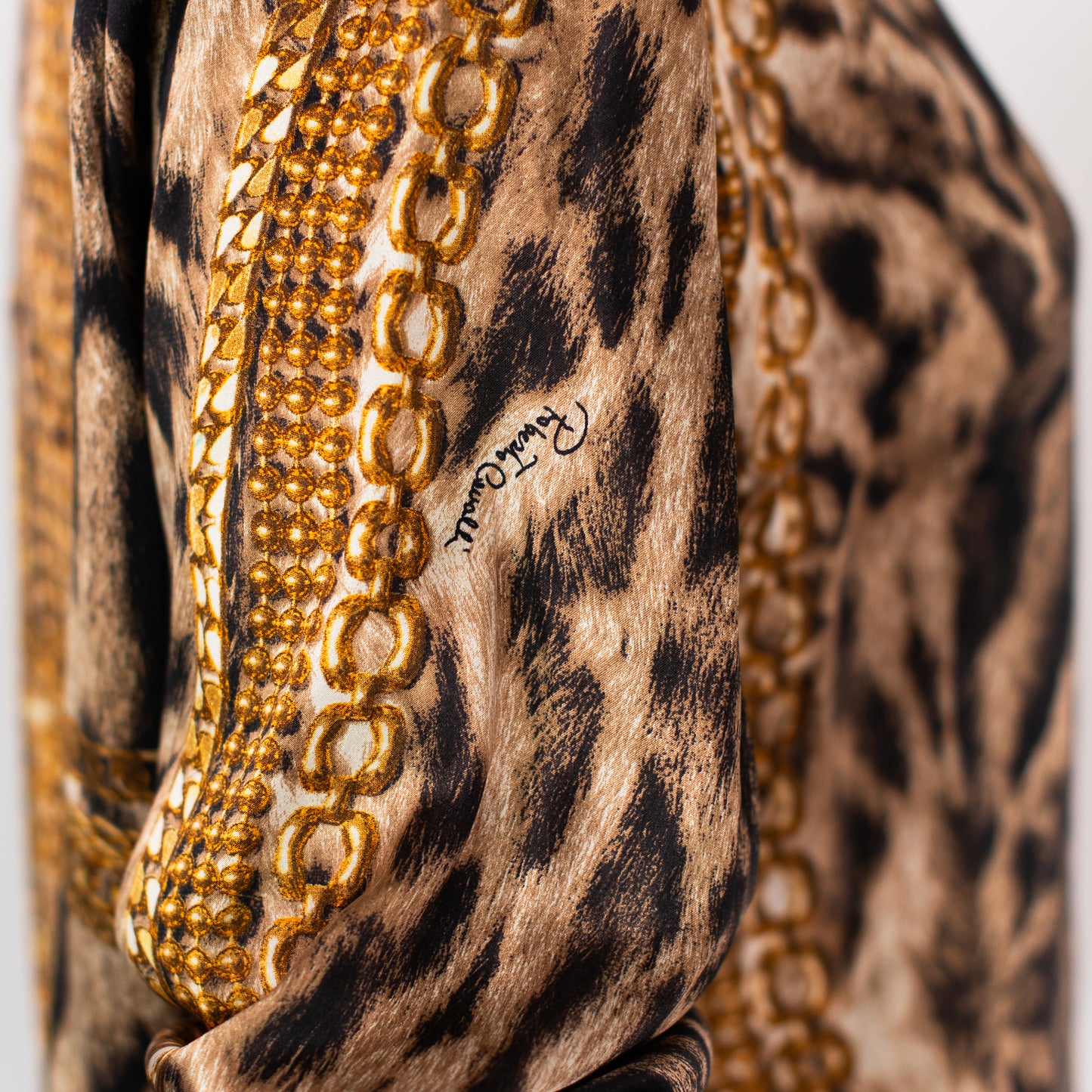 S/S 2003 Leopard and Gold Chain Print Silk Set