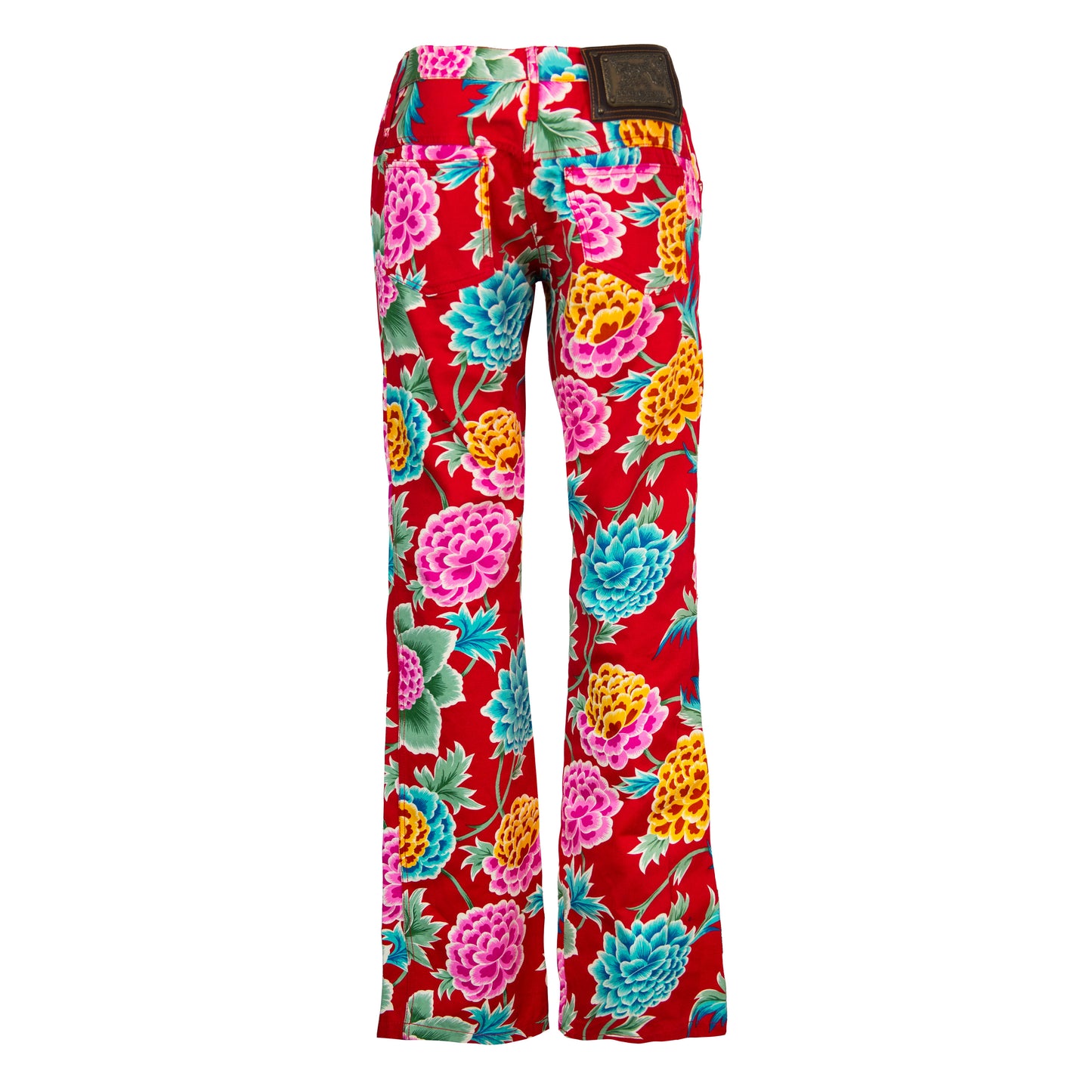 00's Red Floral Pants