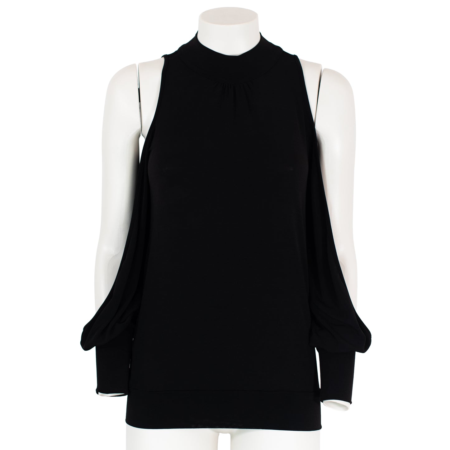 FW 1994 Black Mini Dress with Puff Sleeves