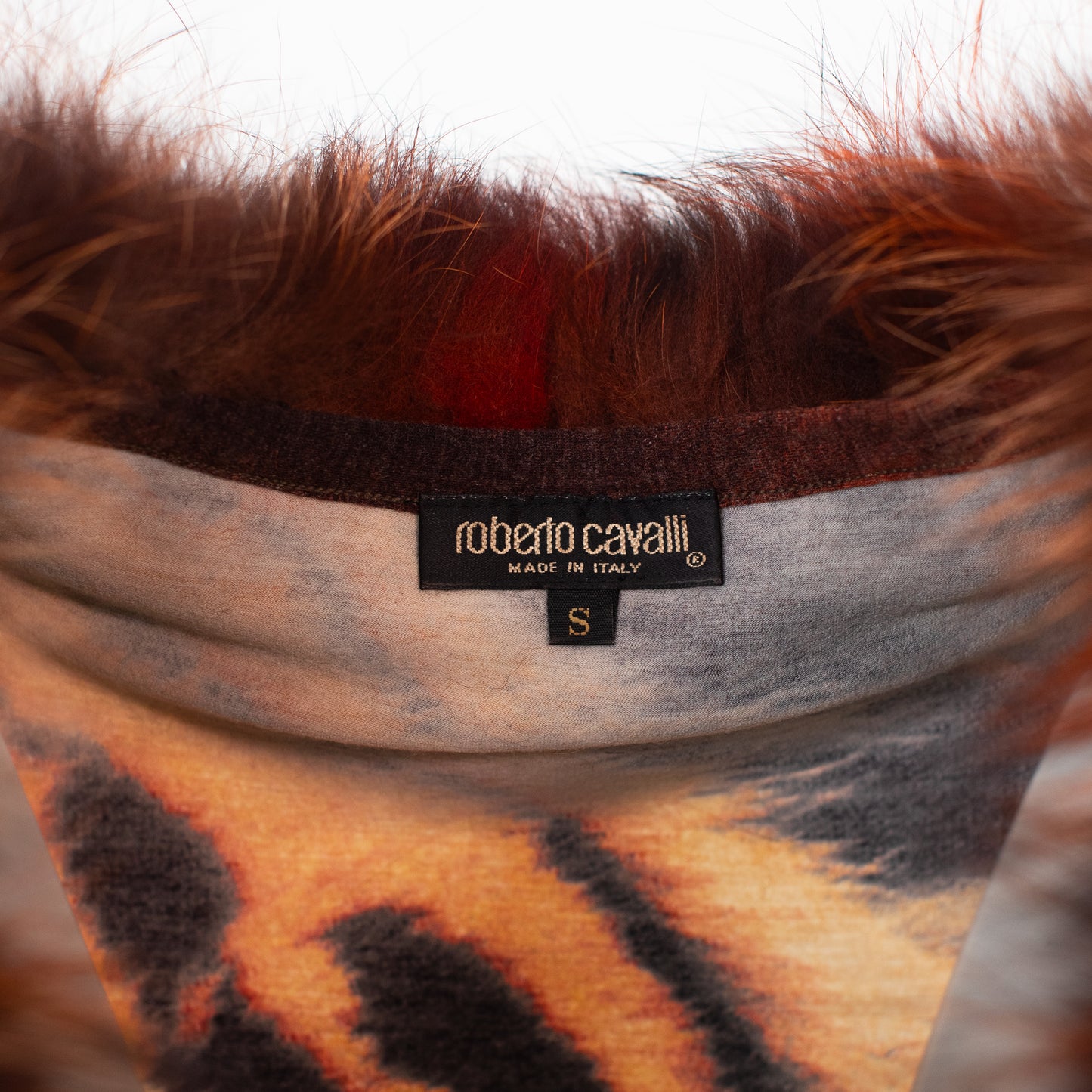 FW 2000 Fur Cardigan Tiger Piercing