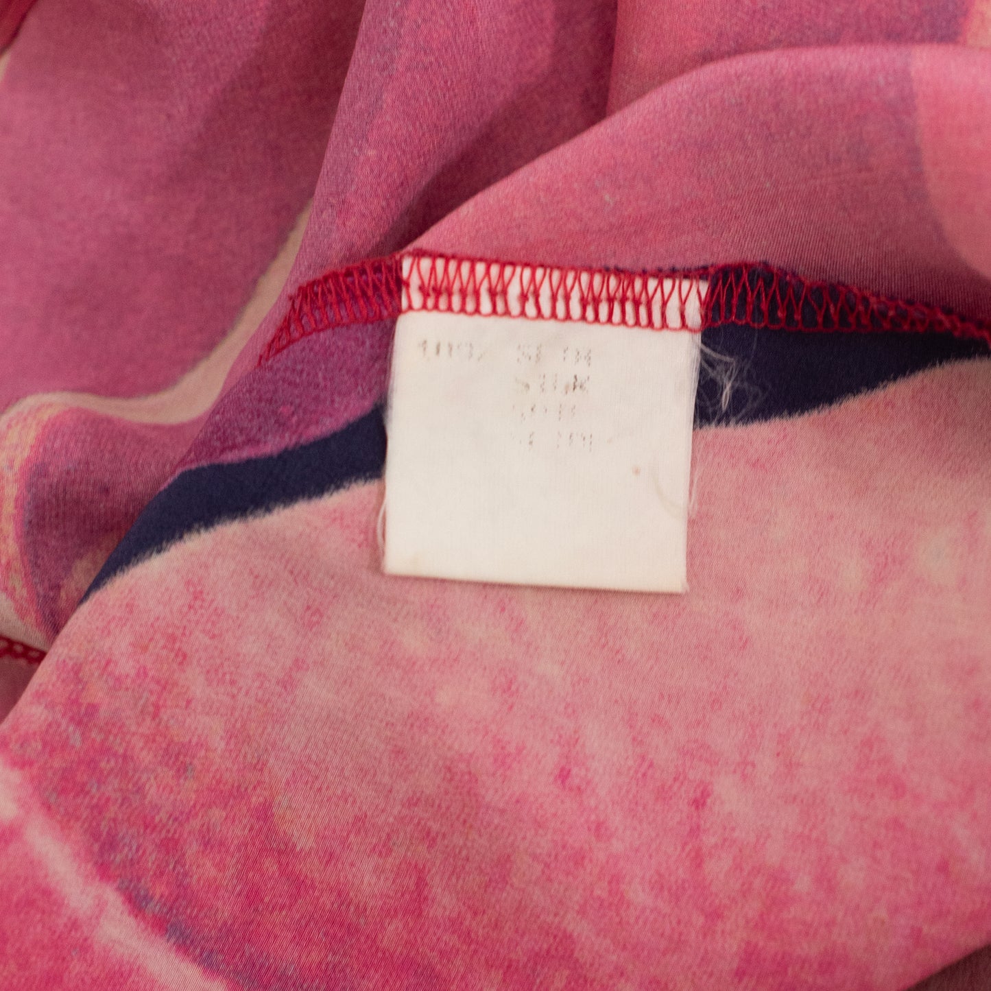 SS 2000 Red and Pink Roses Silk Dress