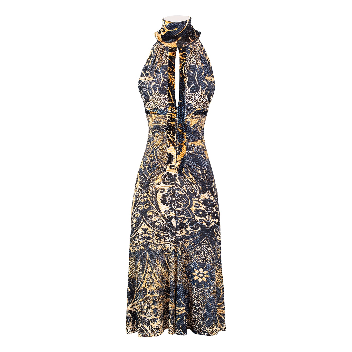 FW 2006 Gold and Blue Dress
