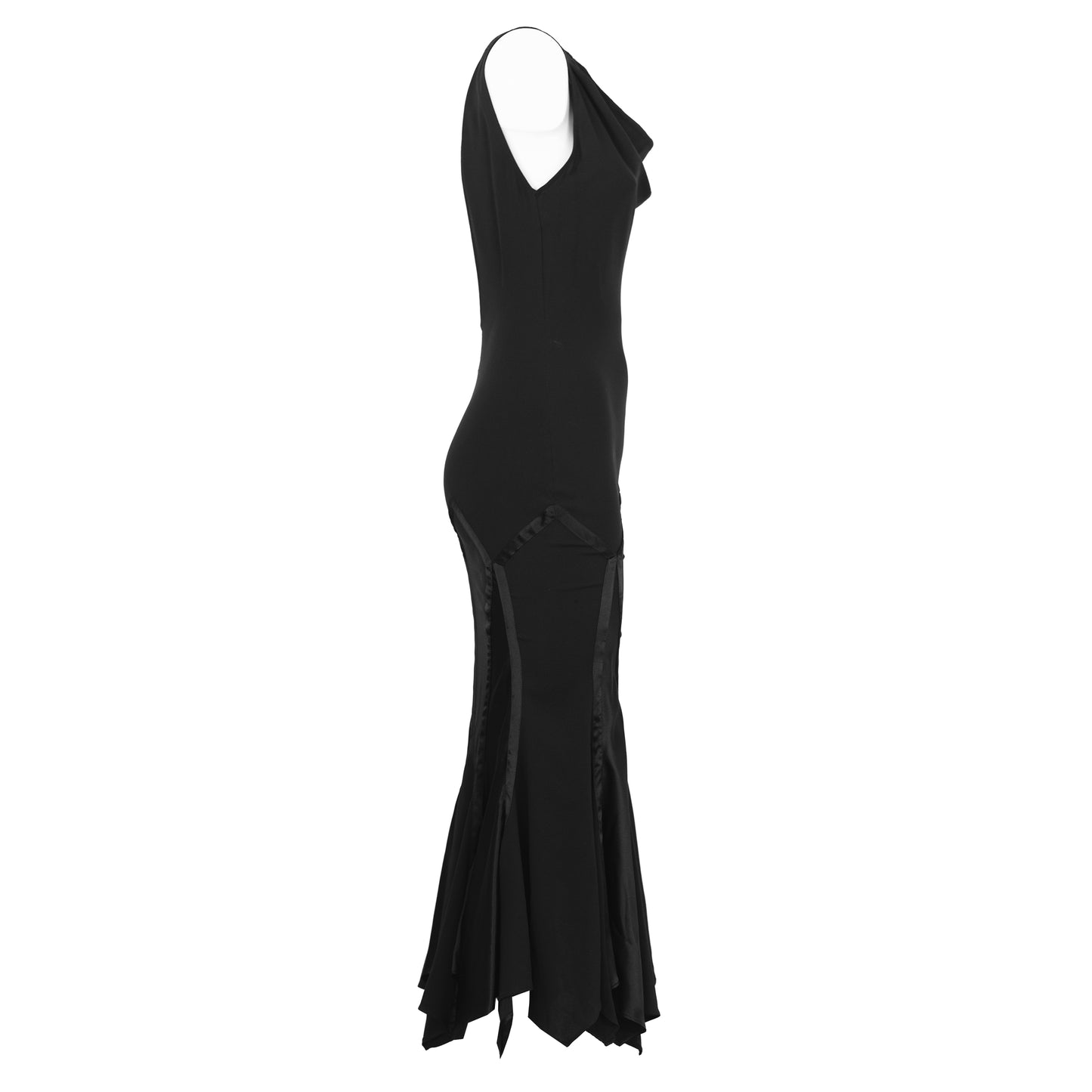 00's Black Silk Dress