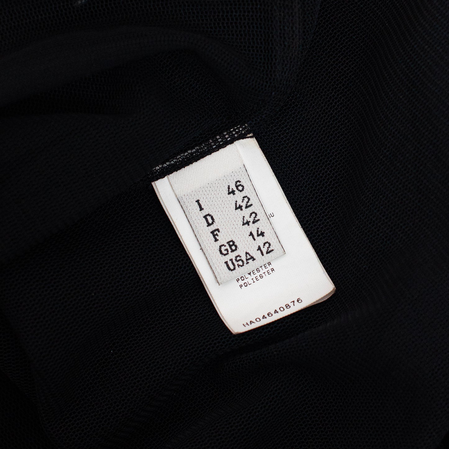 90s Black Mesh Dress Embroidered Flowers