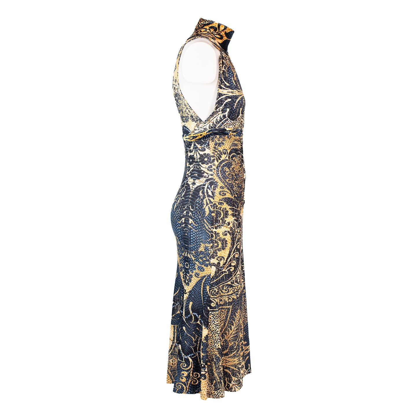 FW 2006 Gold and Blue Dress