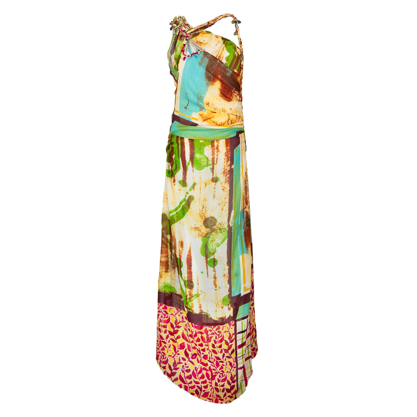 SS 2007 Religious French Saint Charm Silk Dress