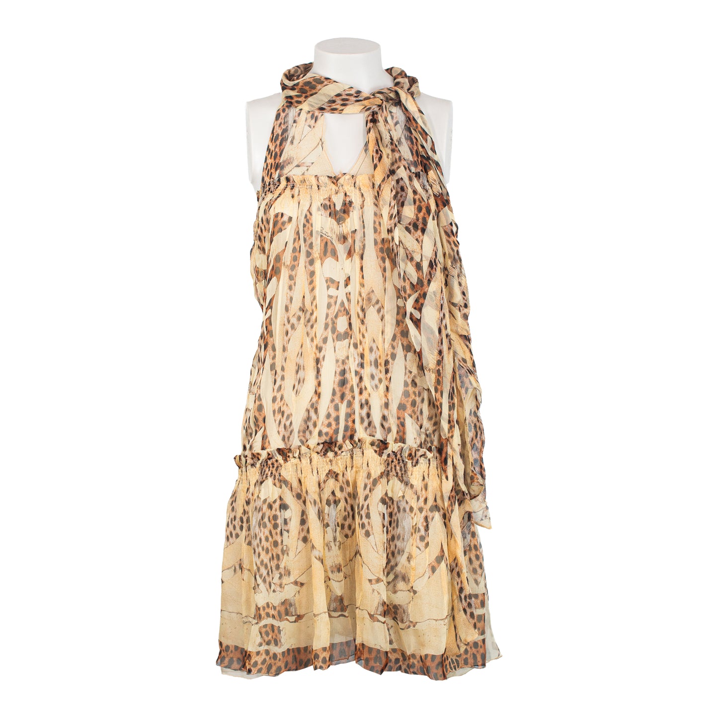 SS 2004 Floral and Leopard Dress