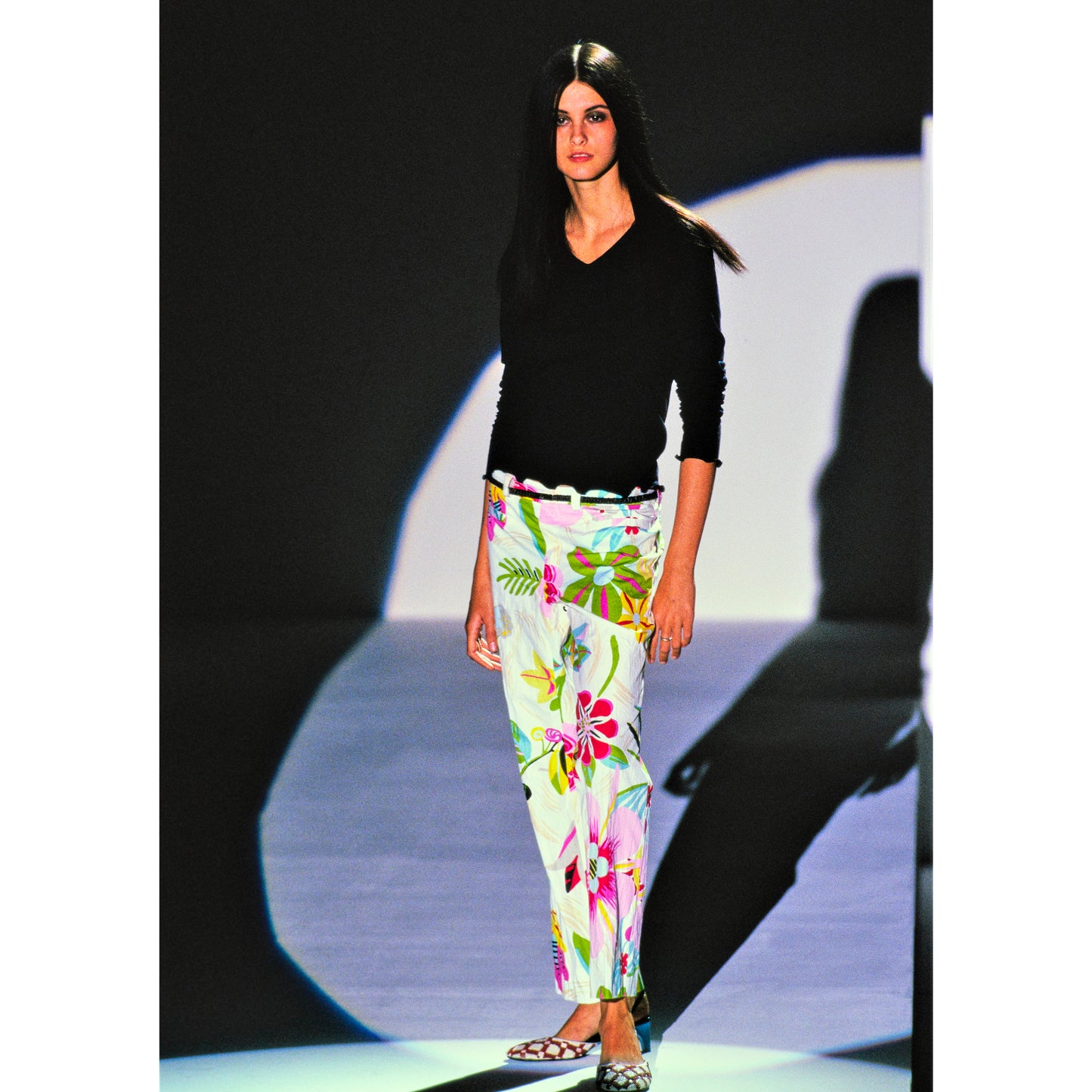 SS 1999 White Floral Trousers