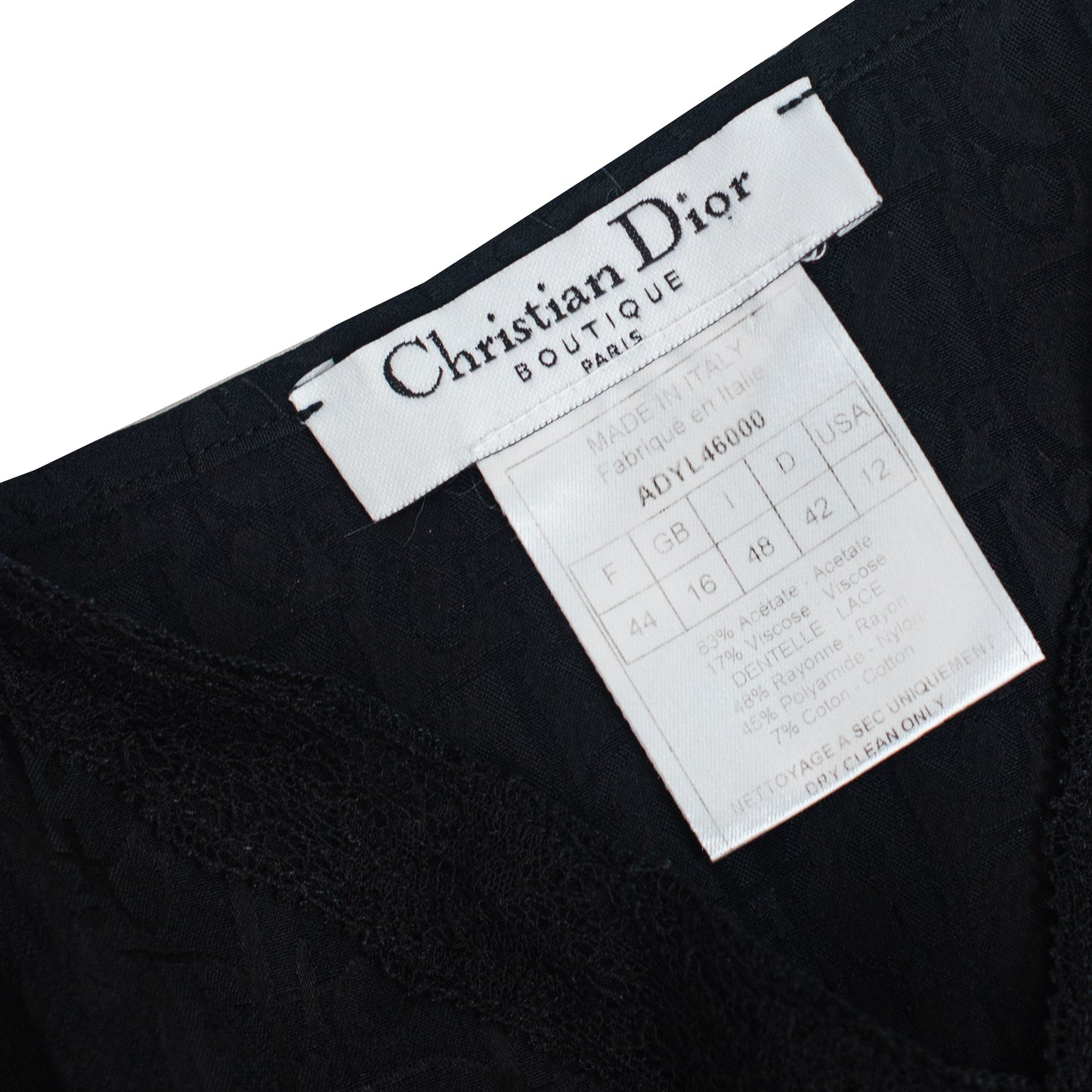 SS 2005 Black Oblique Monogram Dress
