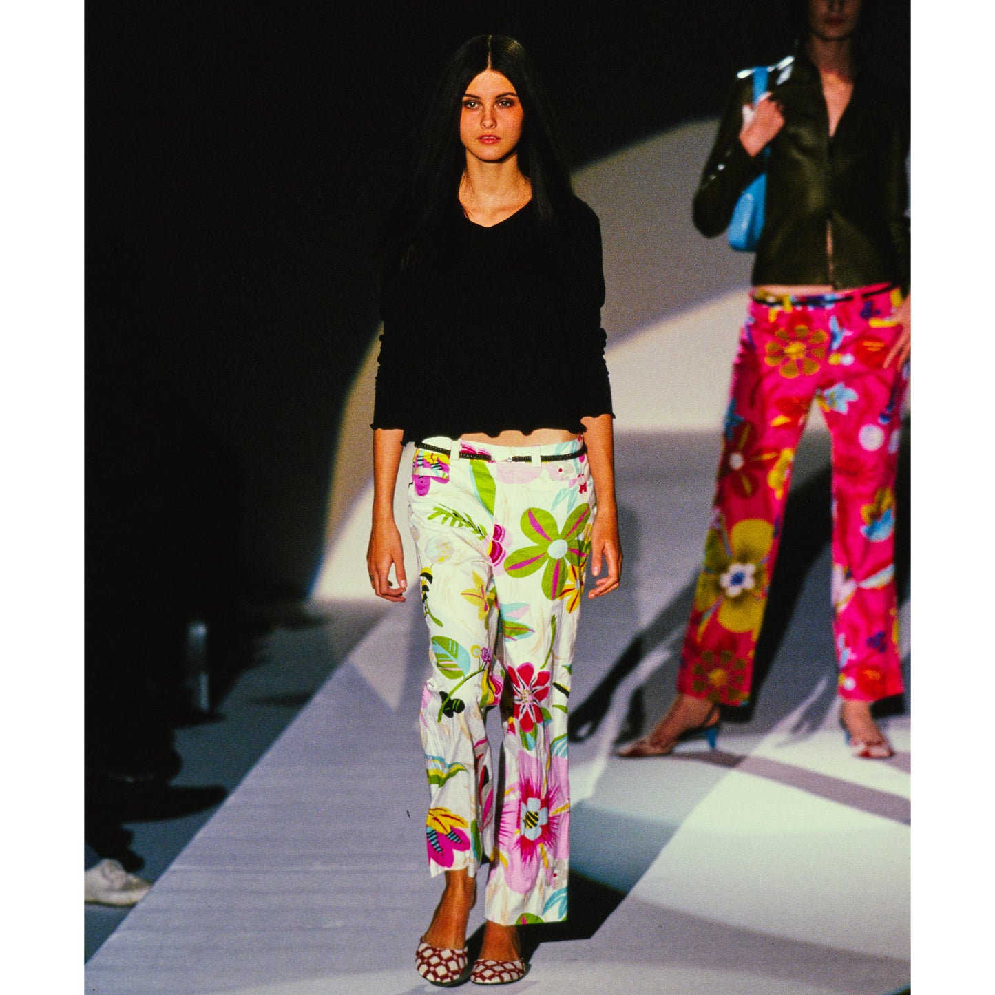 SS 1999 White Floral Trousers