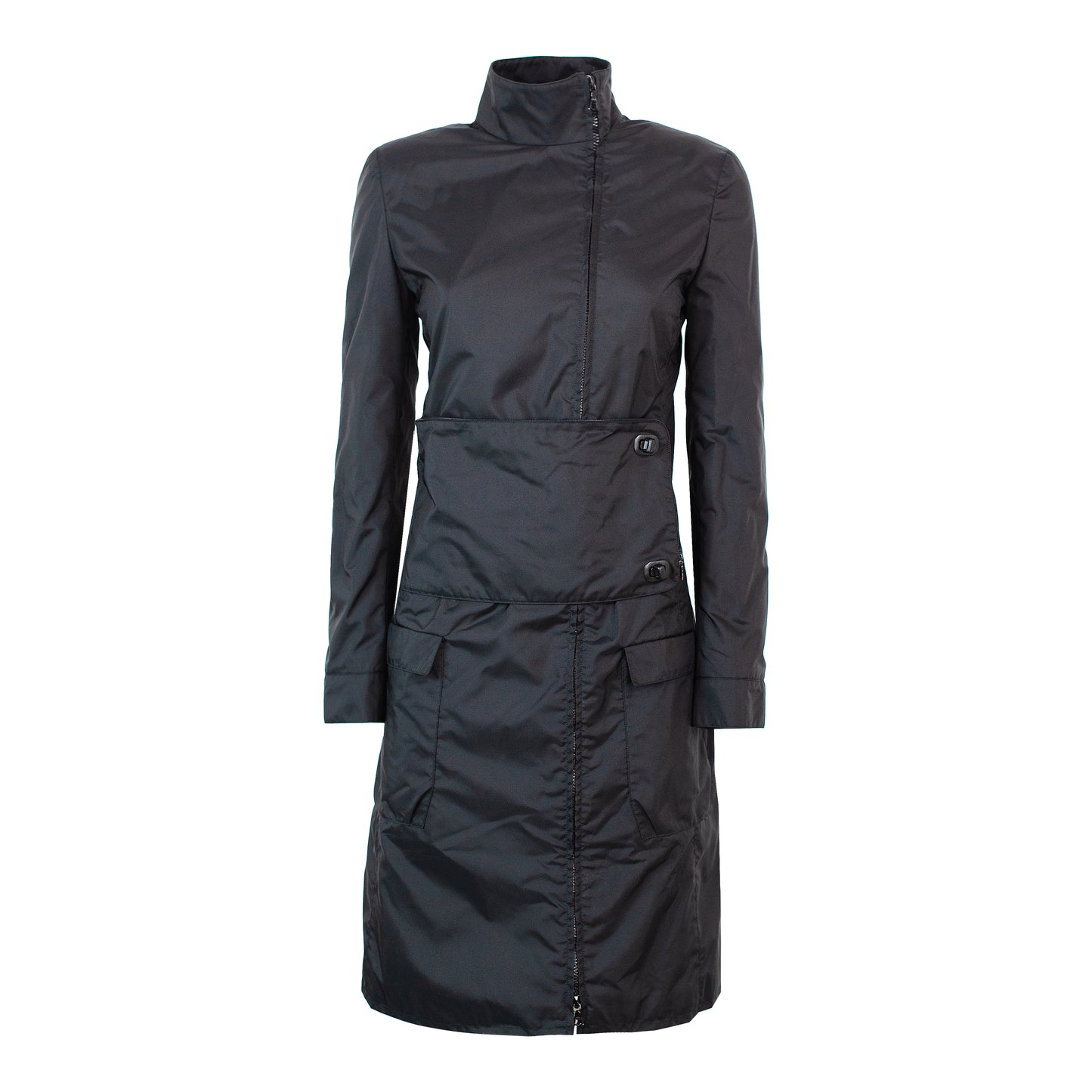 FW 1999 Black Nylon Utility Coat