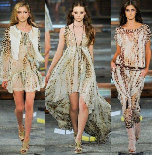 SS 2004 Floral and Leopard Dress