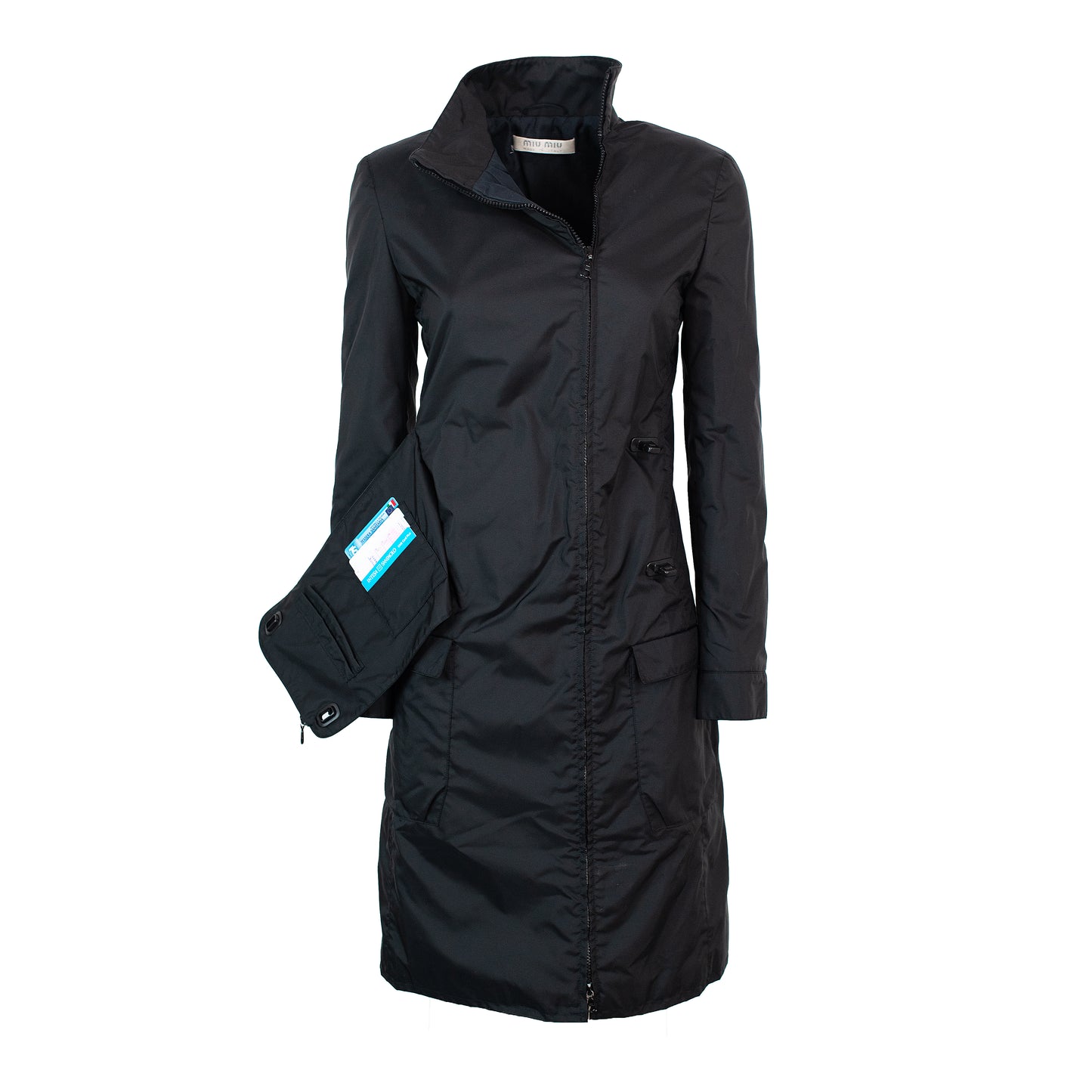 FW 1999 Black Nylon Utility Coat