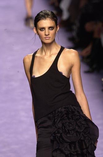 SS 2003 Rouches Silk Skirt