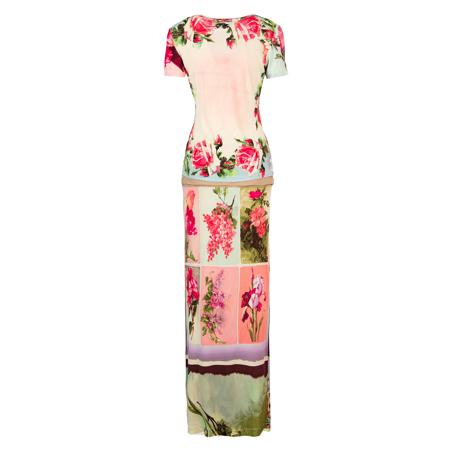 SS 2001 Floral Top and Skirt/Dress Set