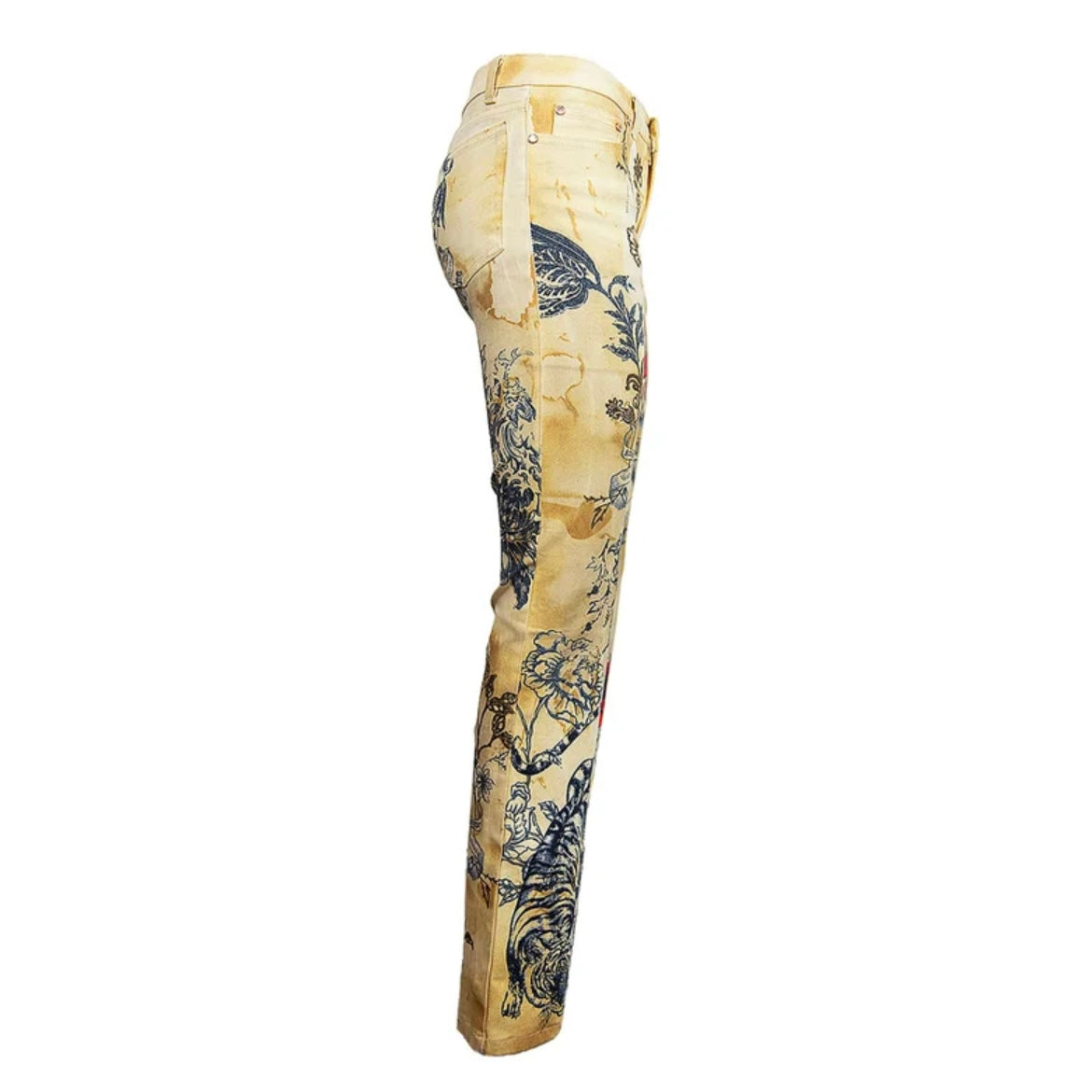 SS 2003 Yellow Tattoo Jeans