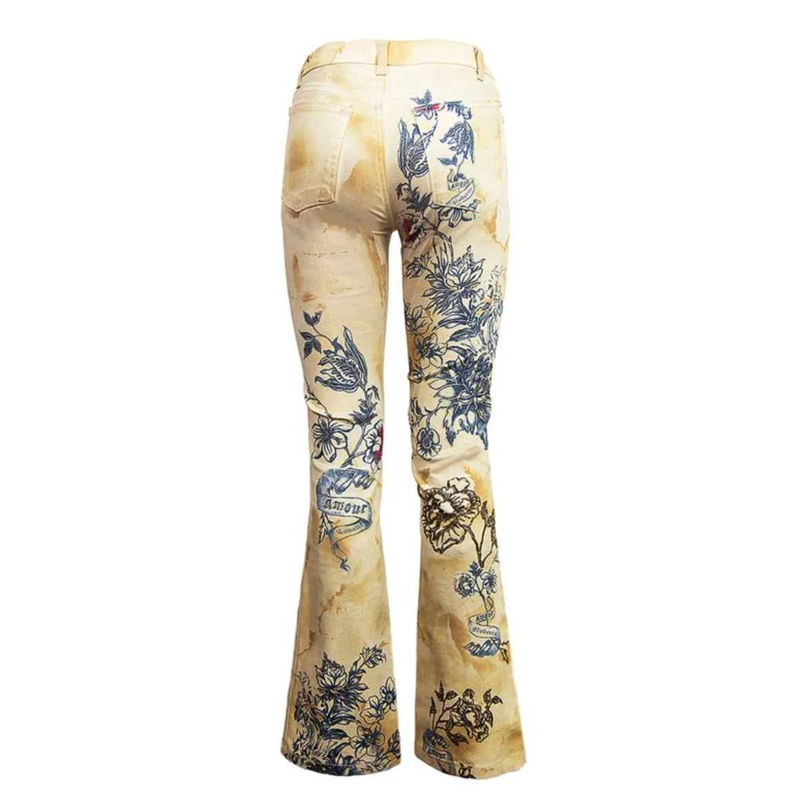SS 2003 Yellow Tattoo Jeans