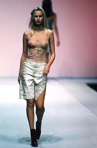 SS 1998 Snake Print Blazer and Skirt Set