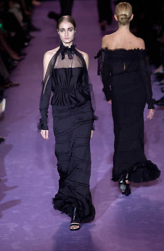 FW 2001 Black Ruffle Dress