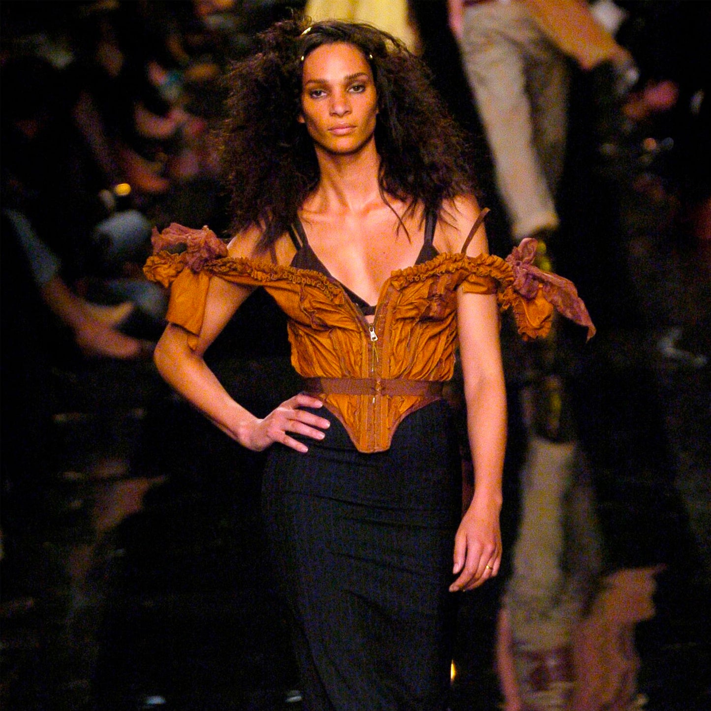 SS 2005 Black Corset Top